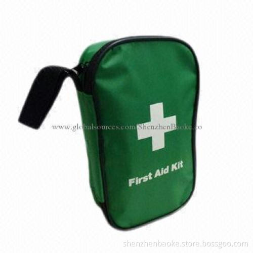 Red Cross Medical First-aid Kit in Soft Sided Zipper Case with Side Grab Handle